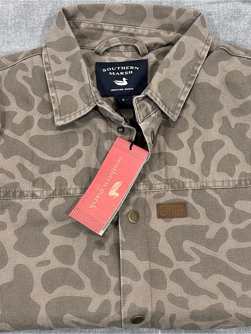 Southern Marsh Men's Taupe Camo Shirt Jacket